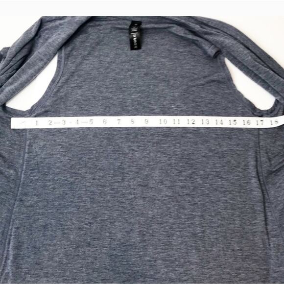 Yogalicious Fly Away Open Front Gray Draped Vest Small - Picture 6 of 7